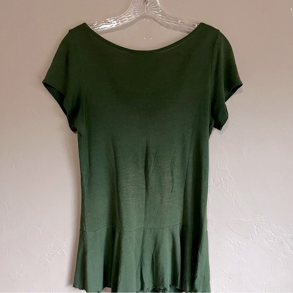 Xylem Green Bamboo Organic Cotton Peplum Top - Picture 5 of 5